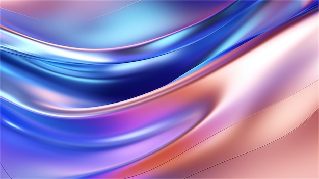 Une image abstraite bleue et rose d'un verre bleu.