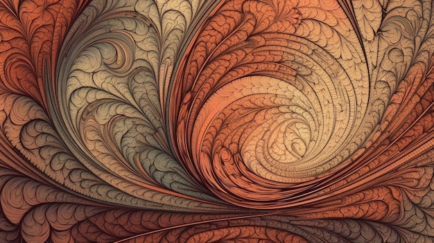 Une image abstraite colorée d'un dessin en spirale.