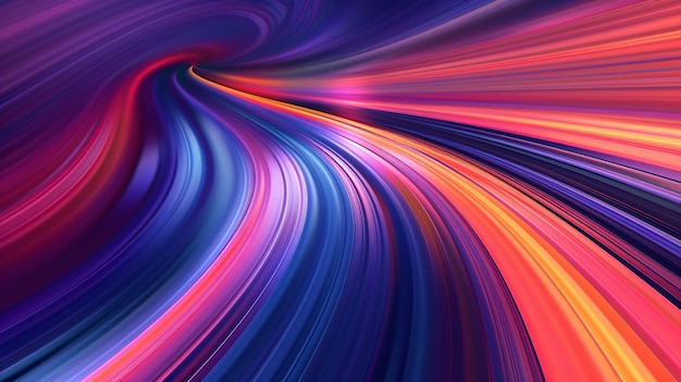 une image abstraite colorée d'un fond rayé violet et orangeGlowi tridimensionnel abstrait