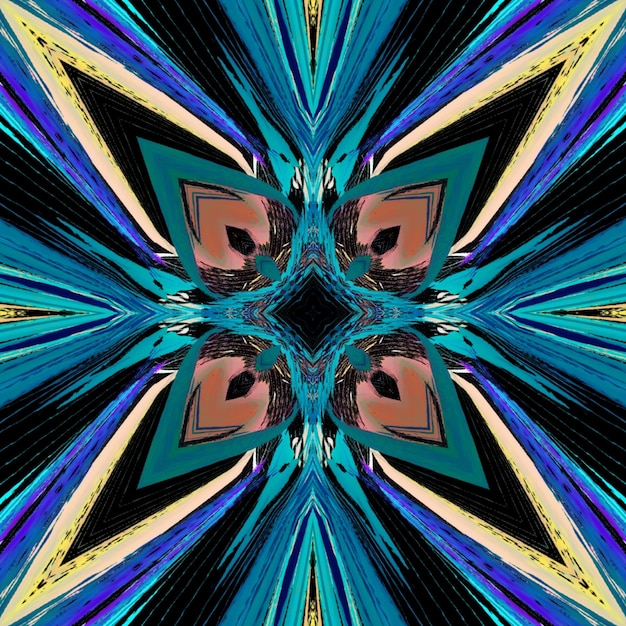 Photo une image abstraite colorée d'un kaléidoscope.