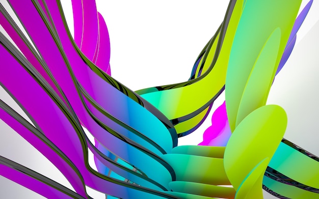 Une image abstraite colorée d'une ligne ondulée de couleurs.