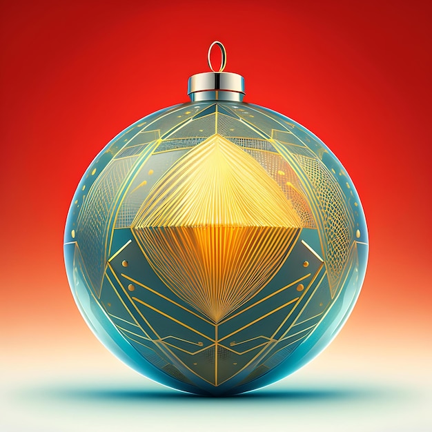 Photo image abstraite d'un concept filaire vectoriel de noël de boule de nouvel an