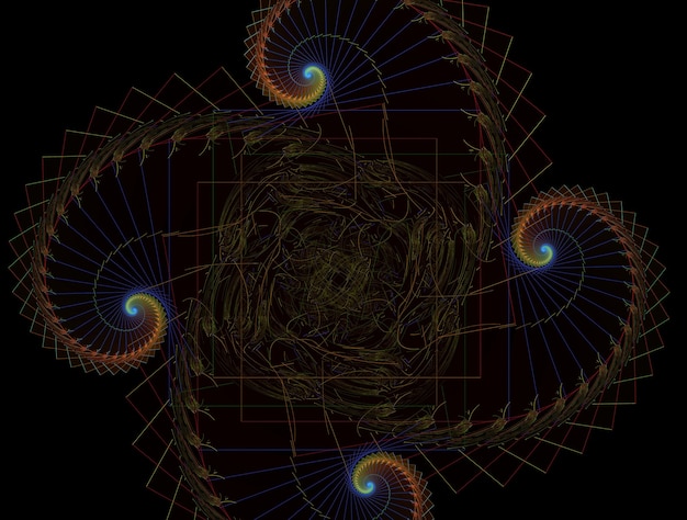 Image abstraite de fond fractal imaginaire