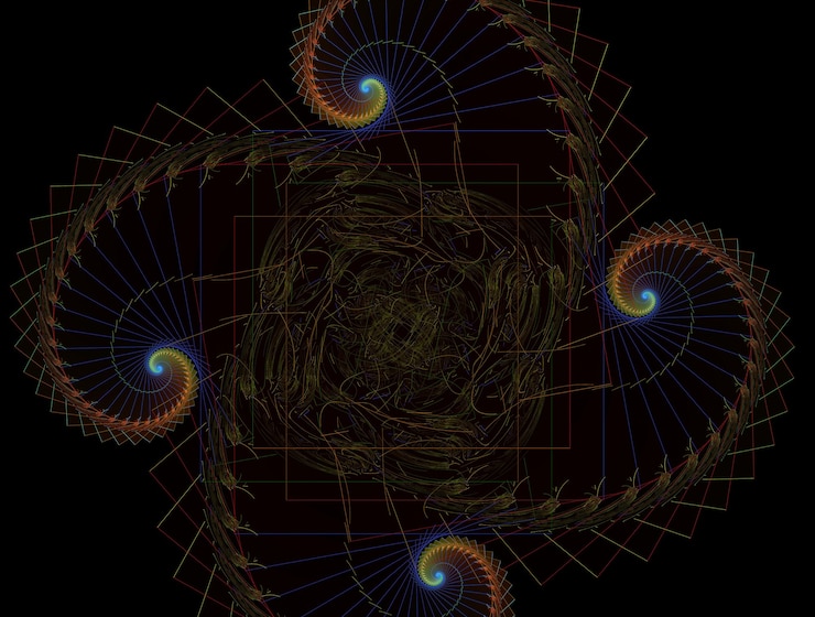 Photo image abstraite de fond fractal imaginaire