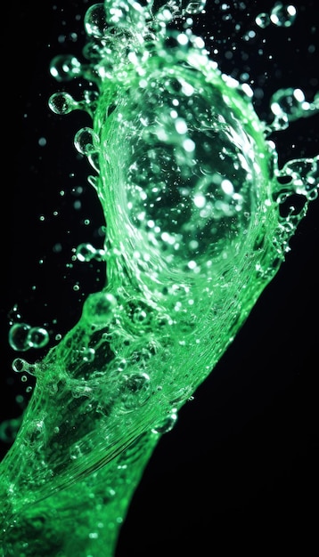 Image abstraite de liquide toxique vert