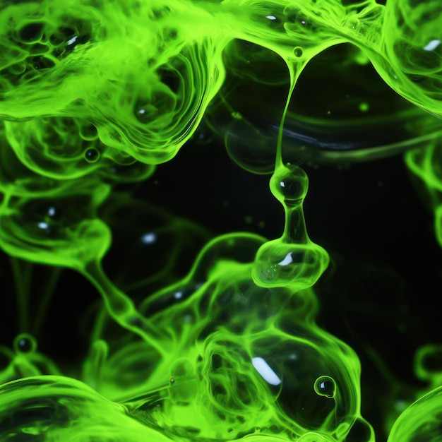 Image abstraite de liquide toxique vert