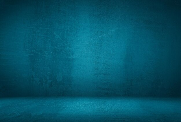 Image abstraite d'un mur bleu vide