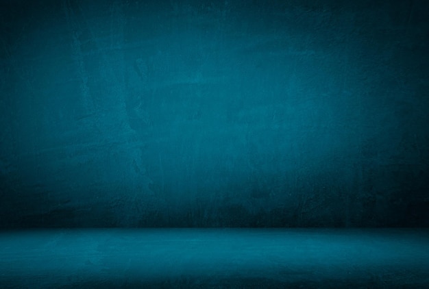 Image abstraite d'un mur bleu vide