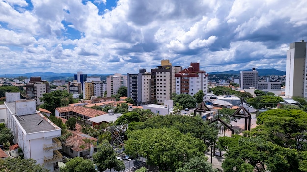 Image aérienne de la ville de Betim Belo Horizonte Brésil Place principale