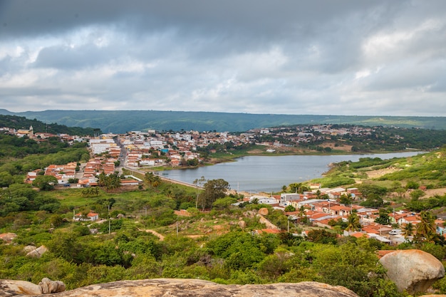 Image aérienne de la ville de Lagoa Nova