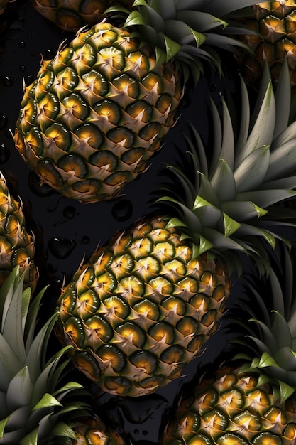 Photo une image d'ananas avec le mot ananas dessus