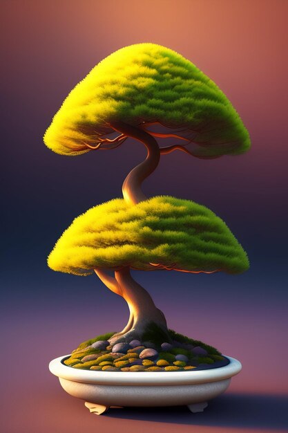 Image d'arbre 3D générée par Ai