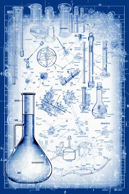 image arrafée d'un plan d'un laboratoire scientifique génératif ai