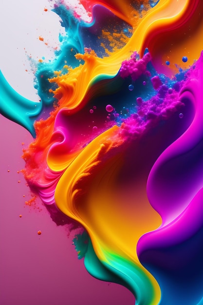 Image d'arrière-plan générée par IA d'un motif abstrait moderne avec des couleurs complémentaires et des pastels hu