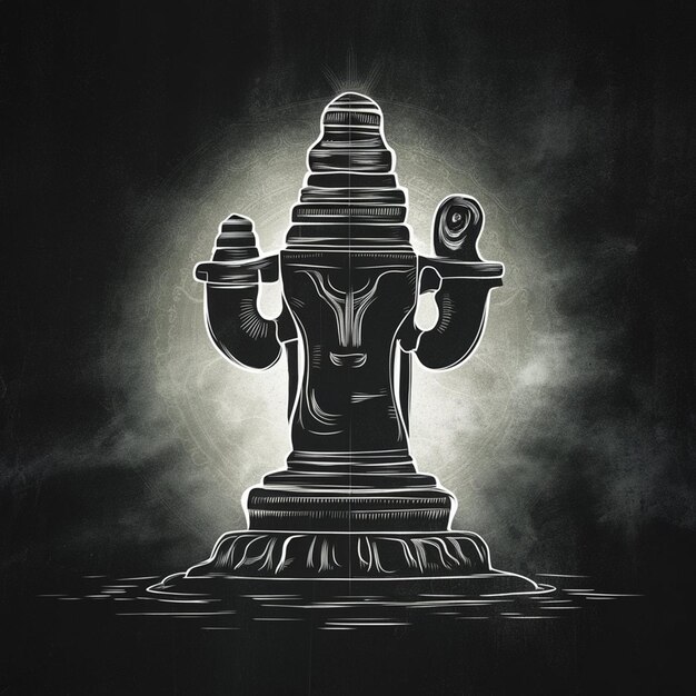 Photo l'image artistique vectorielle de shiv linga