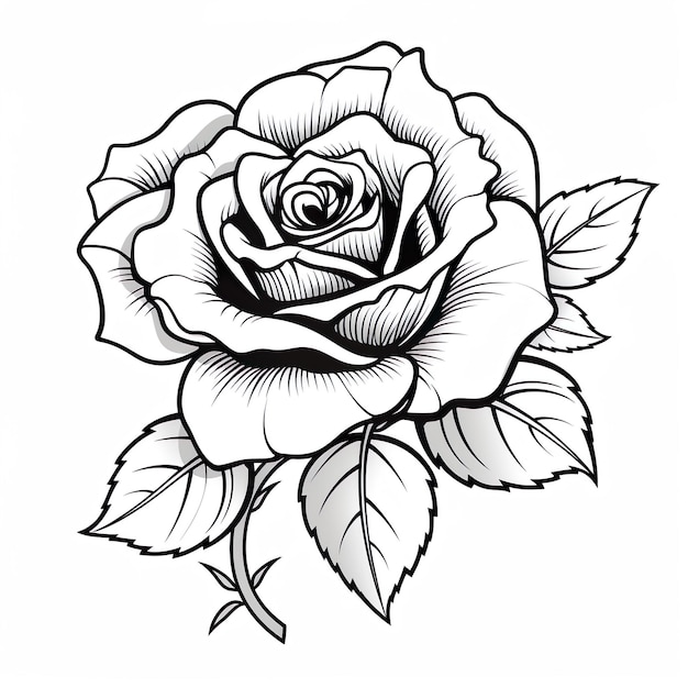Photo image attrayante et fascinante de la fleur de rose générée par l'ia