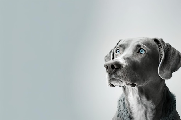 Une image de bannière de chien de compagnie avec un espace vide pour la bannière, l'arrière-plan Web ou les impressions