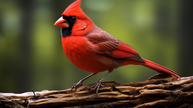 Image de beaux oiseaux rouges cardinaux, images glorieuses, art généré par l'IA