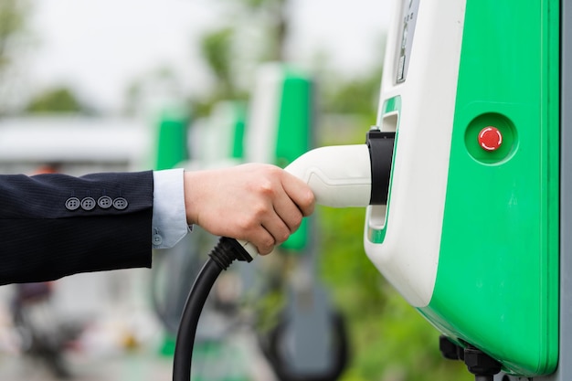 Image d'une borne de recharge pour voiture électrique