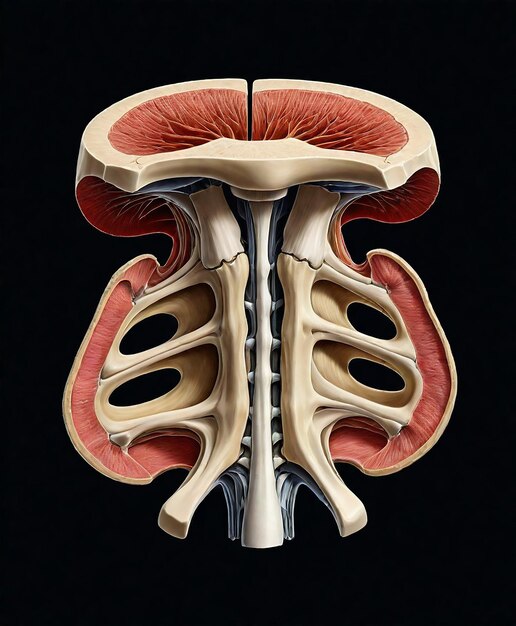 Photo une image d'un cerveau humain avec un nez rouge