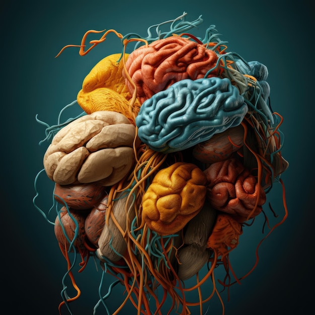 Une image d'un cerveau avec le mot cerveau dessus