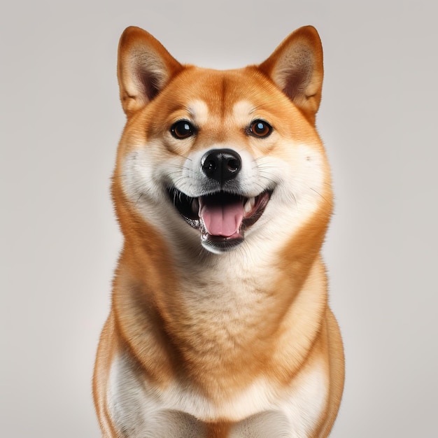 Image d'un chien shiba inu sur un fond propre Mammifères Animaux de compagnie