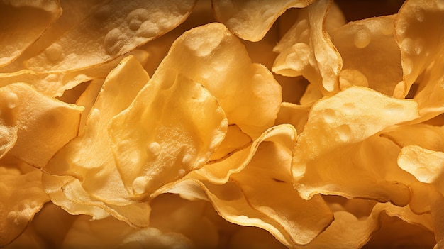 Une image de chips faites à la main au fromage cheddar Generative AI