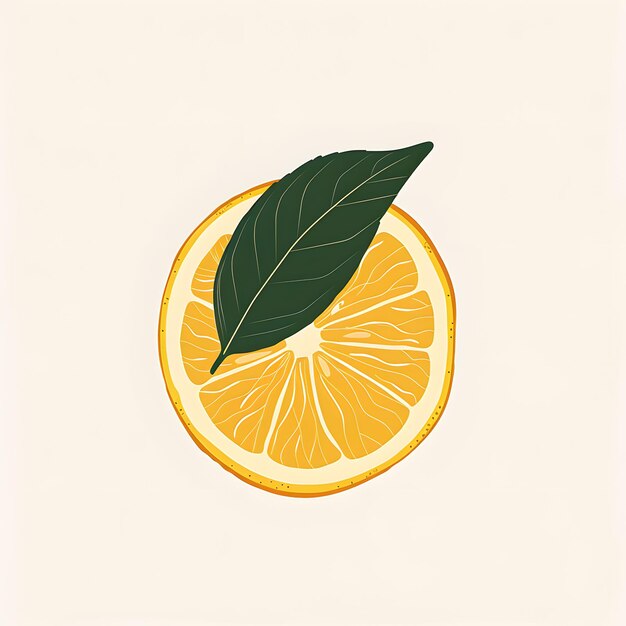 une image d'un citron et d'une feuille