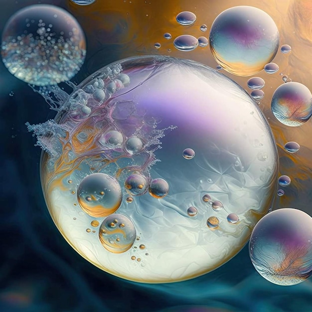 Une image colorée d'une bulle avec le mot " dessus "