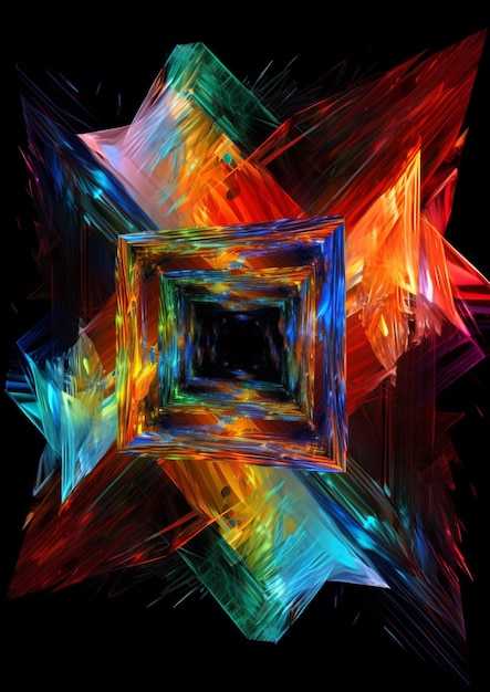 Une image colorée d'un carré avec le mot amour dessus