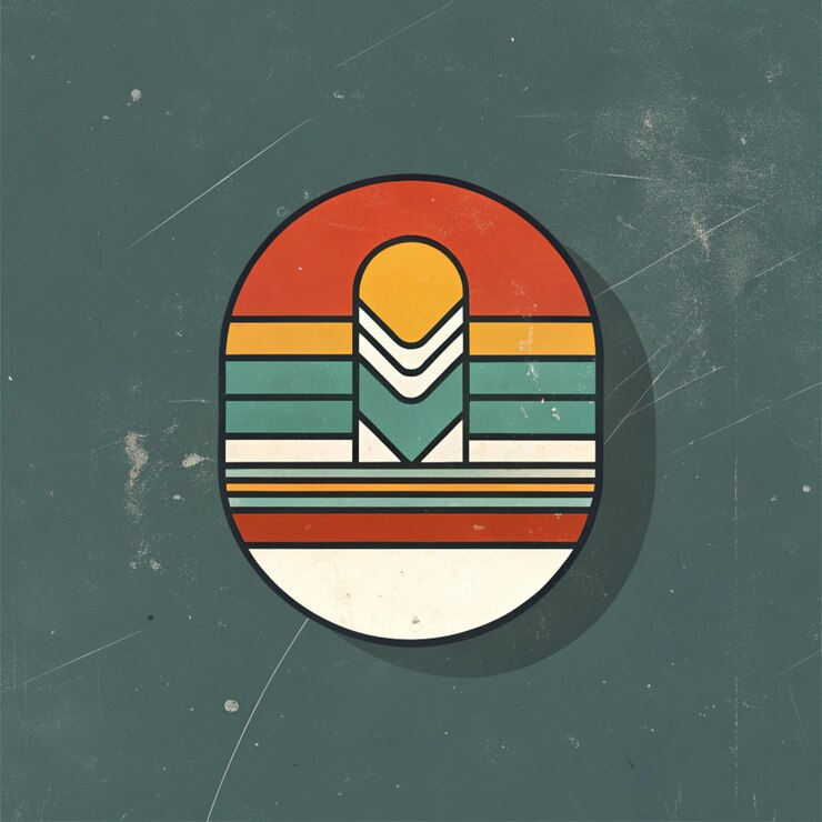 Photo une image colorée d'un cercle avec un logo dessus