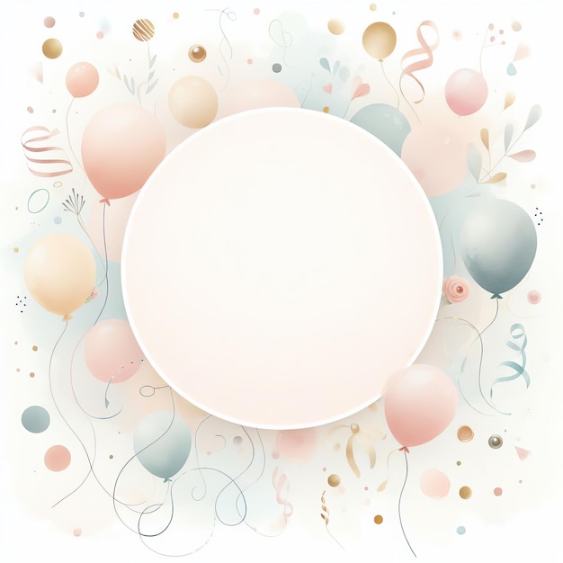 Photo une image colorée d'un cercle avec les mots joyeux anniversaire dessus