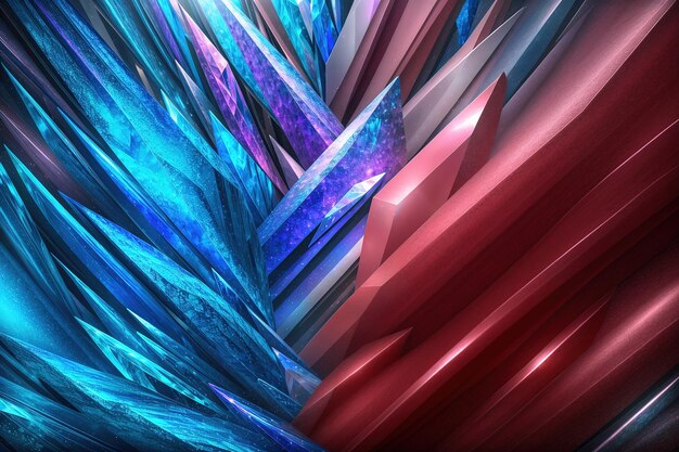 Une image colorée d'un cristal bleu et violet avec le mot glace dessus.