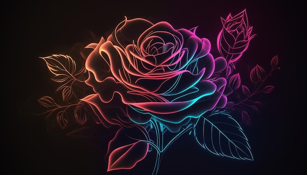 Une image colorée d'une fleur avec les mots amour dessus