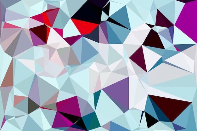 une image colorée d'un fond géométrique coloré avec un triangle rouge