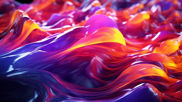 une image colorée d'un liquide de couleur violette et orange