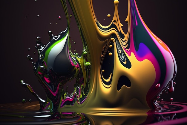 Une image colorée de liquide et d'un liquide.