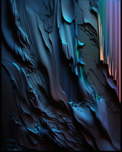 Une image colorée d'une montagne avec un fond bleu et les mots " le mot " dessus "