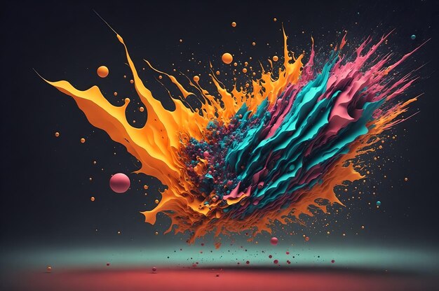 Une image colorée d'une sphère avec le mot art dessus