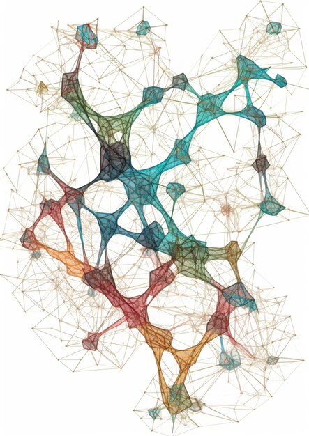 Photo une image colorée d'une structure réalisée par l'entreprise de l'entreprise.