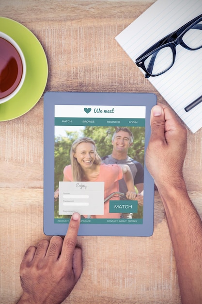 Image composite de l'application de rencontres en ligne