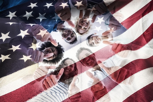 Image composite du drapeau américain recadrée