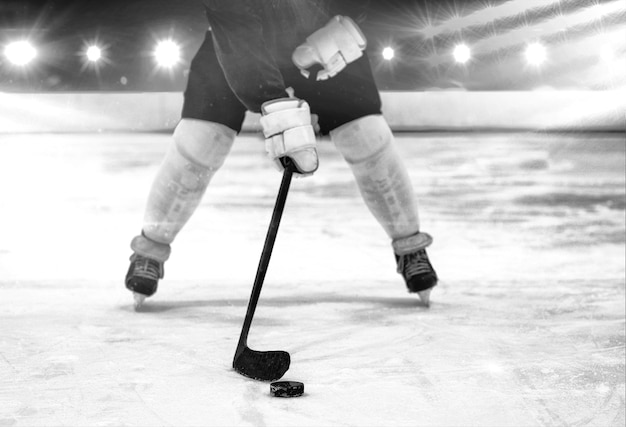 Image composite du joueur jouant au hockey sur glace