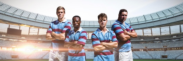 Image composite des joueurs de rugby