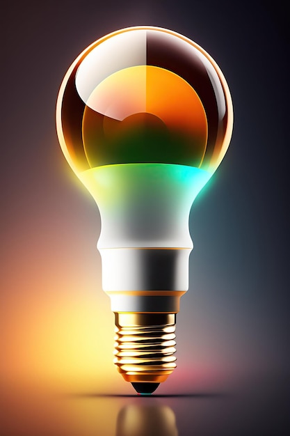 Image de concept d'innovation avec une ampoule lumineuse