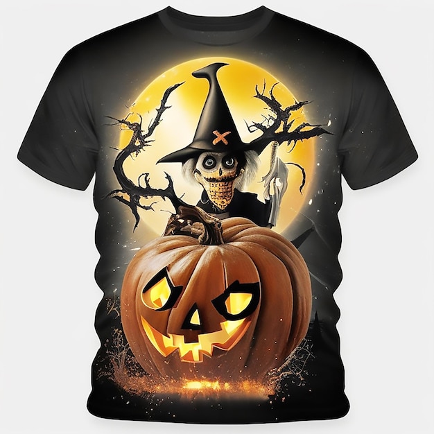 Image de conception de t-shirt d'Halloween générée par IA