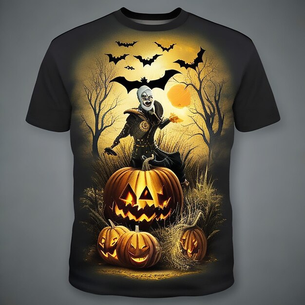 Photo image de conception de t-shirt d'halloween générée par ia