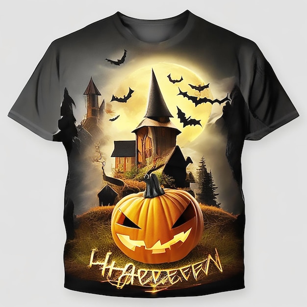 Photo image de conception de t-shirt d'halloween générée par ia