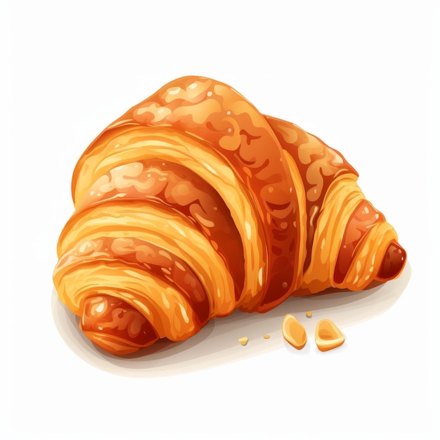 Image de croissant de vecteur sur fond blanc