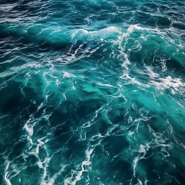 Image dans l'eau bleue de la mer ouverte